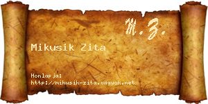 Mikusik Zita névjegykártya
